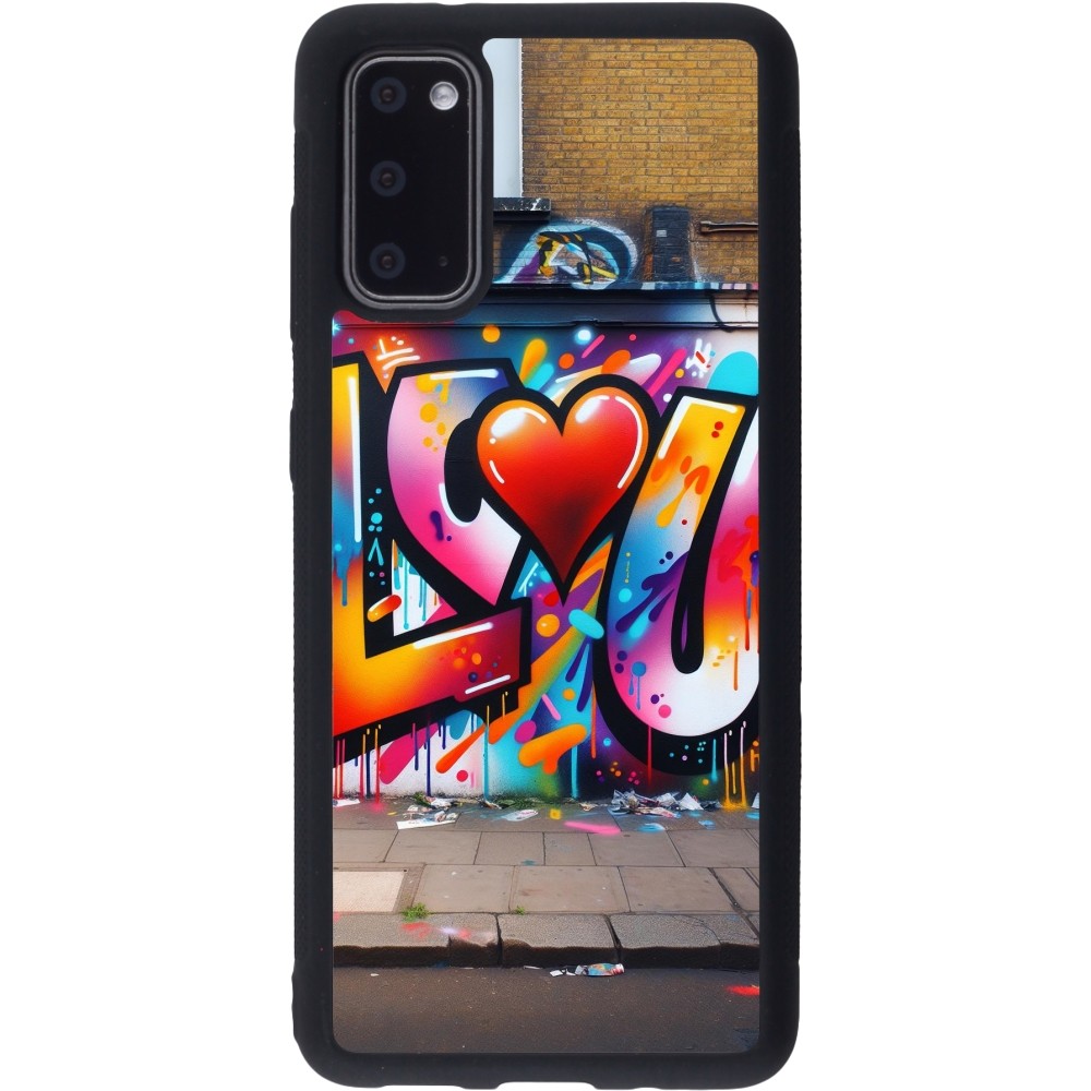 Samsung Galaxy S20 Case Hülle - Silikon schwarz Valentin 2025 Liebe U Tag