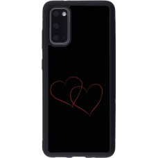 Samsung Galaxy S20 Case Hülle - Silikon schwarz Valentine 2023 attached heart