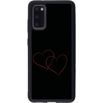 Samsung Galaxy S20 Case Hülle - Silikon schwarz Valentine 2023 attached heart