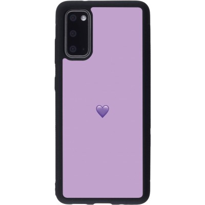 Samsung Galaxy S20 Case Hülle - Silikon schwarz Valentine 2023 purpule single heart