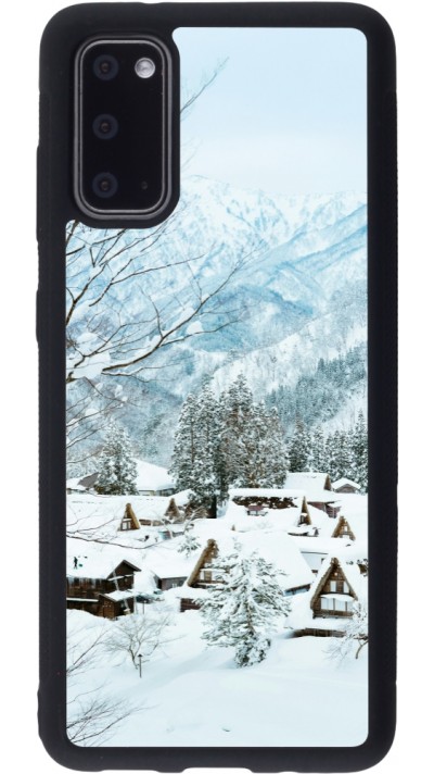 Samsung Galaxy S20 Case Hülle - Silikon schwarz Winter 25 Winter snowy landscape