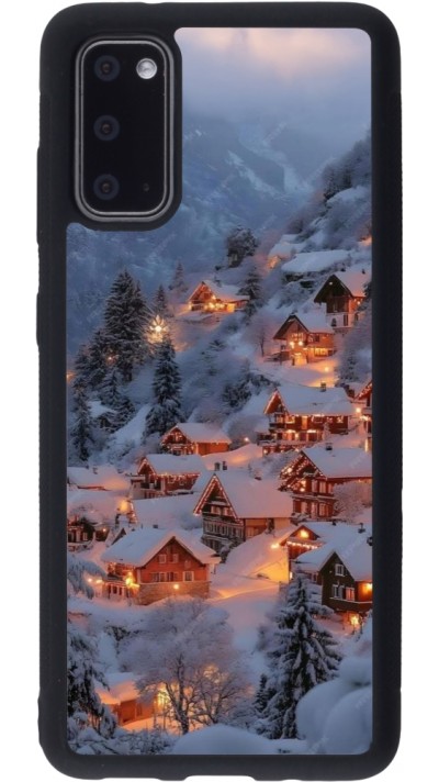 Samsung Galaxy S20 Case Hülle - Silikon schwarz Winter 25 Winter snowy village