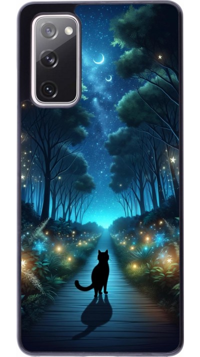 Samsung Galaxy S20 FE 5G Case Hülle - Schwarze Katze Spaziergang