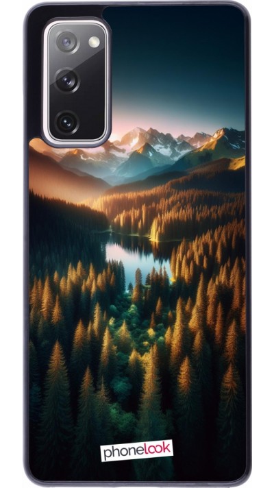 Samsung Galaxy S20 FE 5G Case Hülle - Sonnenuntergang Waldsee