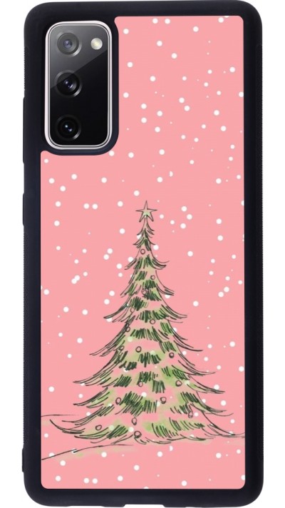 Samsung Galaxy S20 FE 5G Case Hülle - Silikon schwarz Christmas 25 Pink Tree