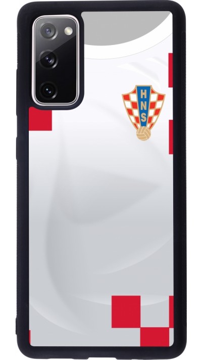 Samsung Galaxy S20 FE 5G Case Hülle - Silikon schwarz Kroatien 2022 personalisierbares Fussballtrikot