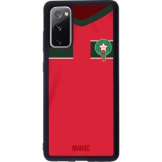 Samsung Galaxy S20 FE 5G Case Hülle - Silikon schwarz Marokko 2022 personalisierbares Fussballtrikot