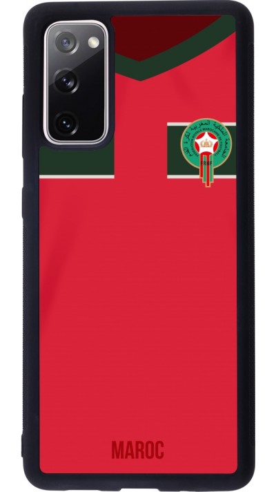 Samsung Galaxy S20 FE 5G Case Hülle - Silikon schwarz Marokko 2022 personalisierbares Fussballtrikot