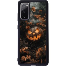 Samsung Galaxy S20 FE 5G Case Hülle - Silikon schwarz Halloween 2025 Pumpkin with flowers