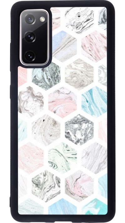 Samsung Galaxy S20 FE 5G Case Hülle - Silikon schwarz Marble Everything