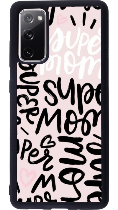 Samsung Galaxy S20 FE 5G Case Hülle - Silikon schwarz Mom 2024 Super mom