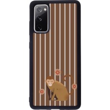 Samsung Galaxy S20 FE 5G Case Hülle - Silikon schwarz Monkey with stripes