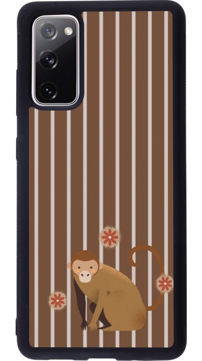 Coque Samsung Galaxy S20 FE 5G - Silicone rigide noir Monkey with stripes Coque Samsung Galaxy S20 FE 5G - Silicone rigide noir Monkey with stripes