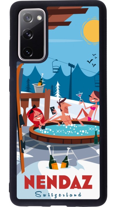 Samsung Galaxy S20 FE 5G Case Hülle - Silikon schwarz Nendaz Mountain Jacuzzi