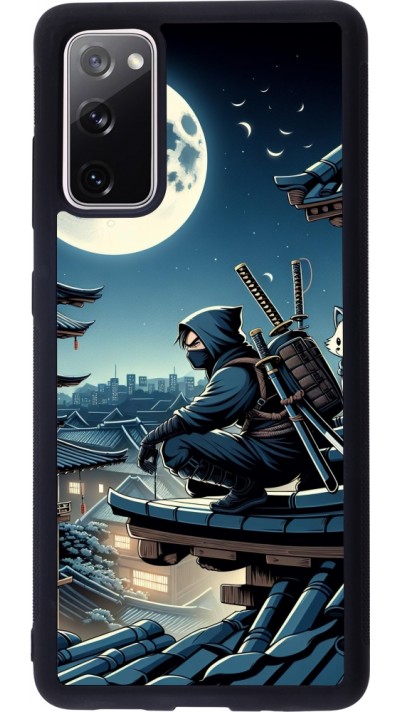 Samsung Galaxy S20 FE 5G Case Hülle - Silikon schwarz Ninja unter dem Mond
