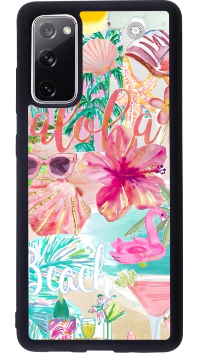 Samsung Galaxy S20 FE 5G Case Hülle - Silikon schwarz Preppy Collage Aloha