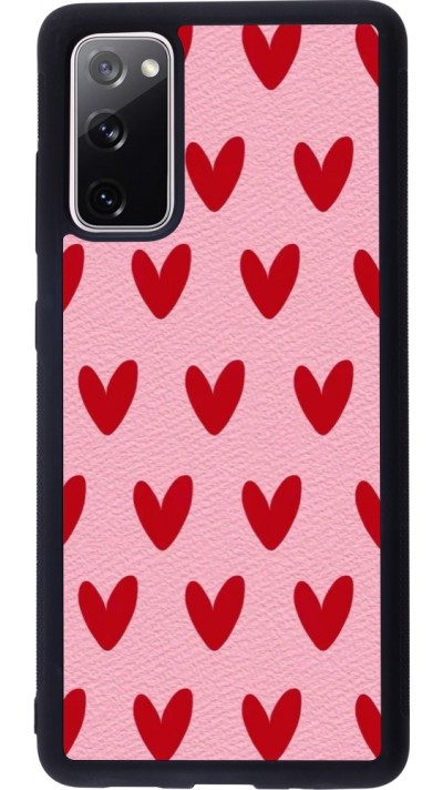 Samsung Galaxy S20 FE 5G Case Hülle - Silikon schwarz Saint Valentines Day 26 Pattern heart