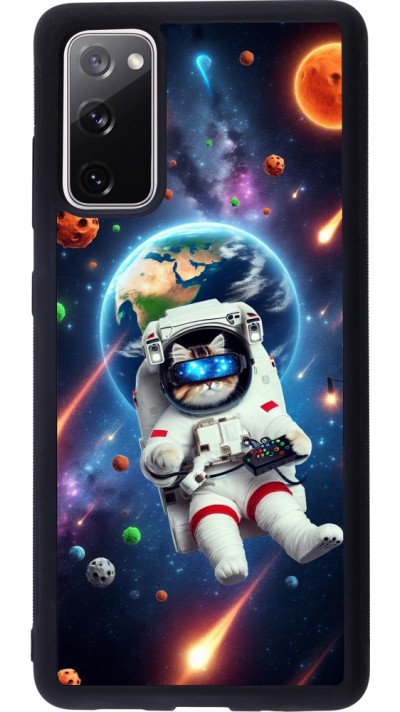 Coque Samsung Galaxy S20 FE 5G - Silicone rigide noir VR SpaceCat Odyssey Coque Samsung Galaxy S20 FE 5G - Silicone rigide noir VR SpaceCat Odyssey