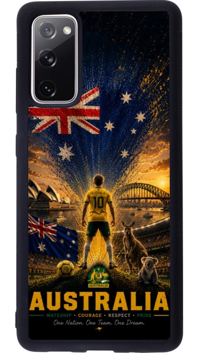 Samsung Galaxy S20 FE 5G Case Hülle - Silikon schwarz Fussball Australien splash 2026