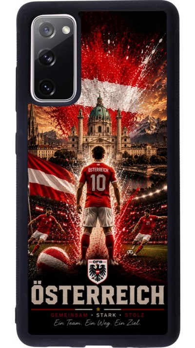 Samsung Galaxy S20 FE 5G Case Hülle - Silikon schwarz Fussball Österreich splash 2026
