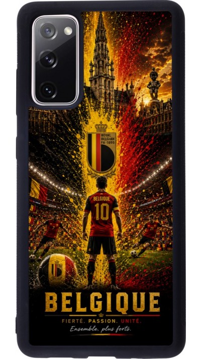 Samsung Galaxy S20 FE 5G Case Hülle - Silikon schwarz Fussball Belgien splash 2026