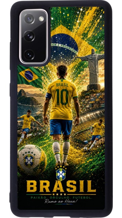 Samsung Galaxy S20 FE 5G Case Hülle - Silikon schwarz Fussball Brasilien splash 2026