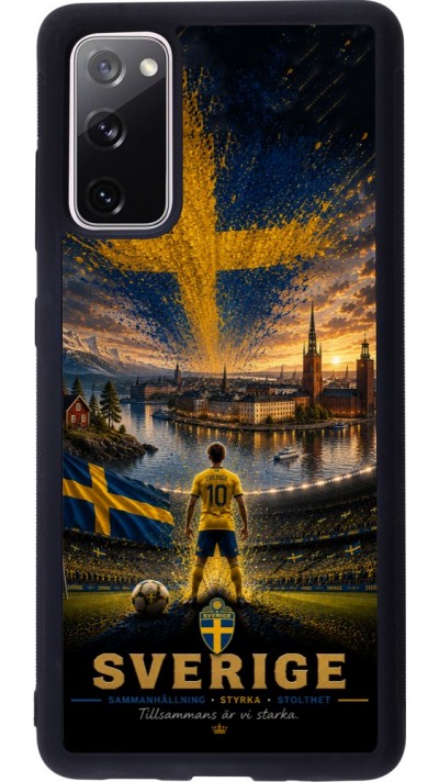 Samsung Galaxy S20 FE 5G Case Hülle - Silikon schwarz Fussball Schweden splash 2026