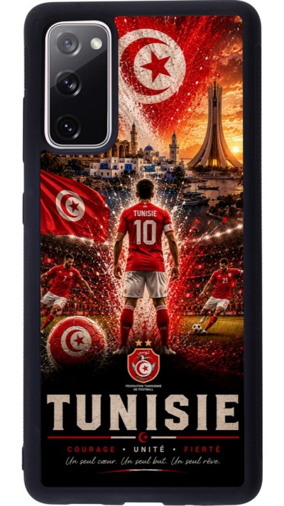 Samsung Galaxy S20 FE 5G Case Hülle - Silikon schwarz Fussball Tunesien splash 2026