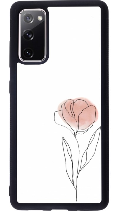 Samsung Galaxy S20 FE 5G Case Hülle - Silikon schwarz Spring 23 minimalist flower