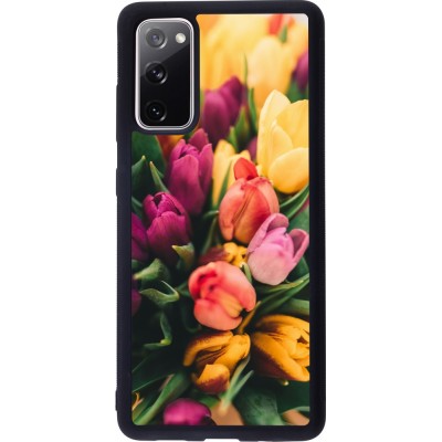 Samsung Galaxy S20 FE 5G Case Hülle - Silikon schwarz Bouquet of tulips Spring 2026