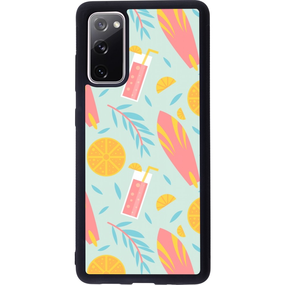 Samsung Galaxy S20 FE 5G Case Hülle - Silikon schwarz Summer 2025 Pattern citron