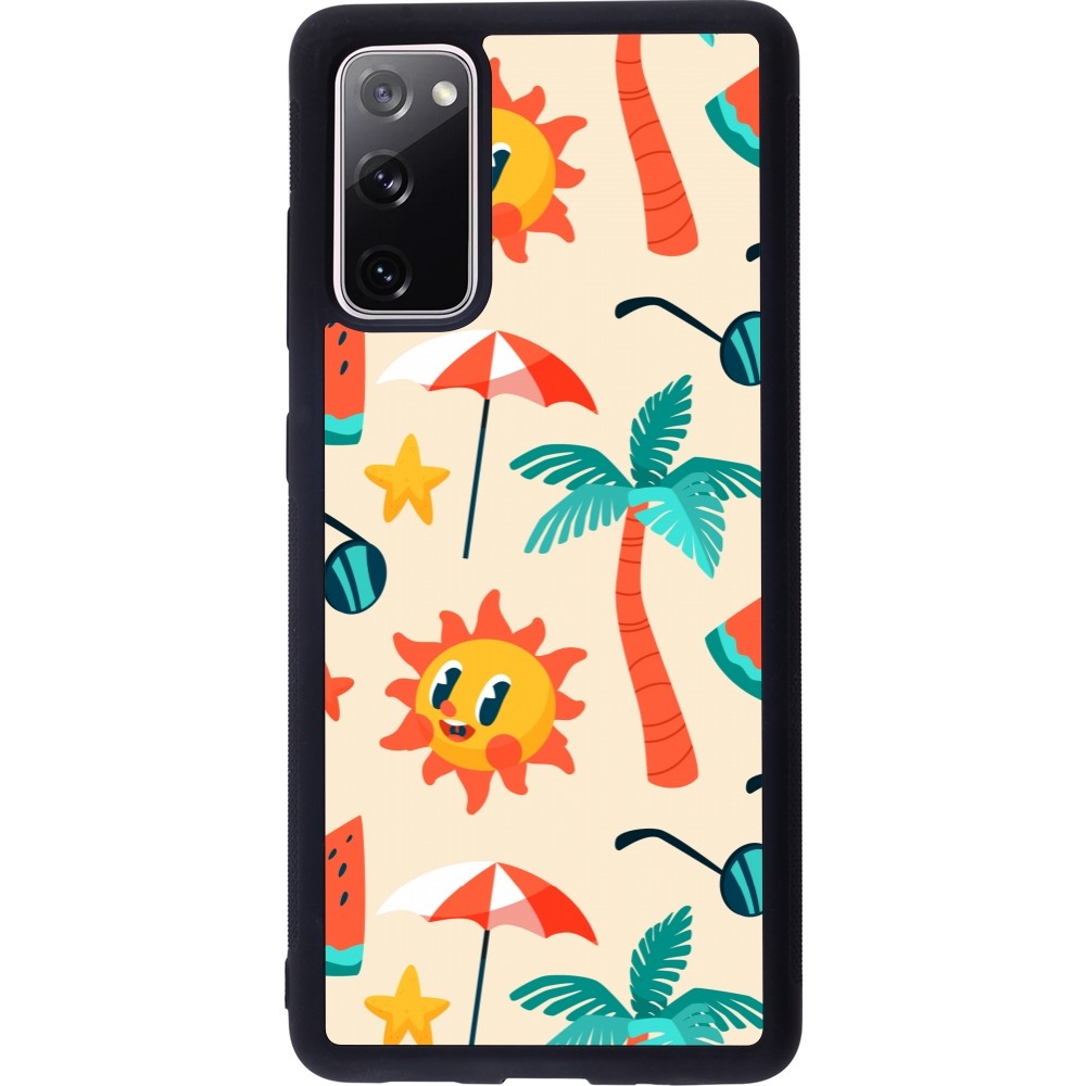 Samsung Galaxy S20 FE 5G Case Hülle - Silikon schwarz Summer 2025 Pattern soleil