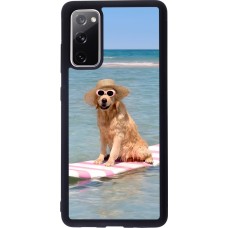 Samsung Galaxy S20 FE 5G Case Hülle - Silikon schwarz Summer Dog on Paddle