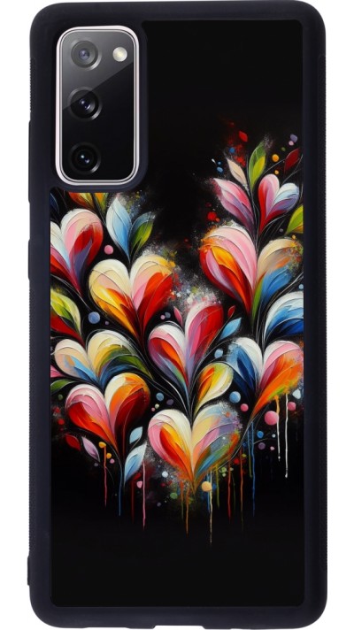 Coque Samsung Galaxy S20 FE 5G - Silicone rigide noir Valentine 2024 Coeur Noir Abstrait Coque Samsung Galaxy S20 FE 5G - Silicone rigide noir Valentine 2024 Coeur Noir Abstrait