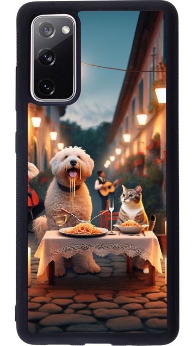 Coque Samsung Galaxy S20 FE 5G - Silicone rigide noir Valentine 2024 Dog & Cat Candlelight Coque Samsung Galaxy S20 FE 5G - Silicone rigide noir Valentine 2024 Dog & Cat Candlelight