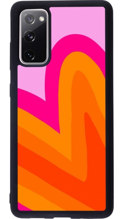 Coque Samsung Galaxy S20 FE 5G - Silicone rigide noir Valentine 2024 heart gradient Coque Samsung Galaxy S20 FE 5G - Silicone rigide noir Valentine 2024 heart gradient