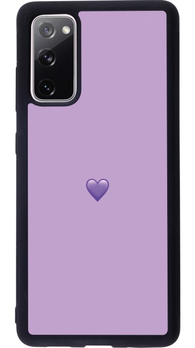 Coque Samsung Galaxy S20 FE 5G - Silicone rigide noir Valentine 2023 purpule single heart Coque Samsung Galaxy S20 FE 5G - Silicone rigide noir Valentine 2023 purpule single heart