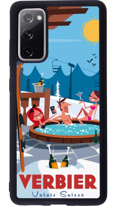 Coque Samsung Galaxy S20 FE 5G - Silicone rigide noir Verbier Mountain Jacuzzi Coque Samsung Galaxy S20 FE 5G - Silicone rigide noir Verbier Mountain Jacuzzi