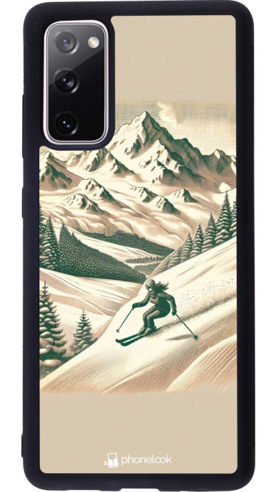 Coque Samsung Galaxy S20 FE 5G - Silicone rigide noir Vintage Ski Mountain Coque Samsung Galaxy S20 FE 5G - Silicone rigide noir Vintage Ski Mountain