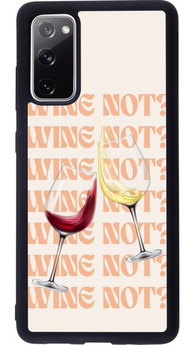 Coque Samsung Galaxy S20 FE 5G - Silicone rigide noir Wine not