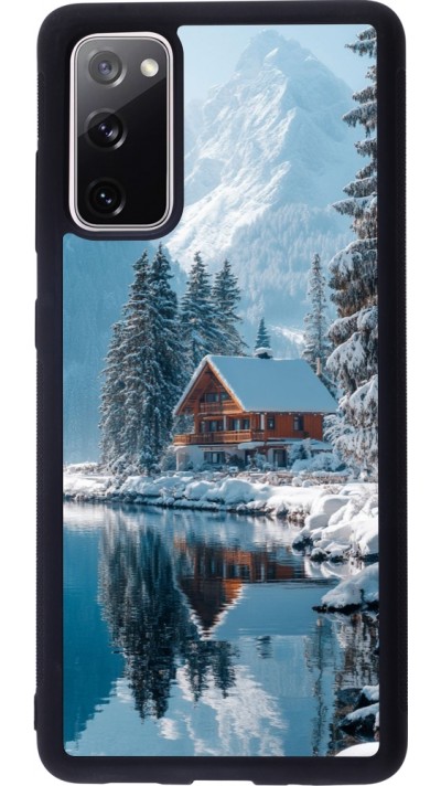 Samsung Galaxy S20 FE 5G Case Hülle - Silikon schwarz Winter 25 Winter house forest day
