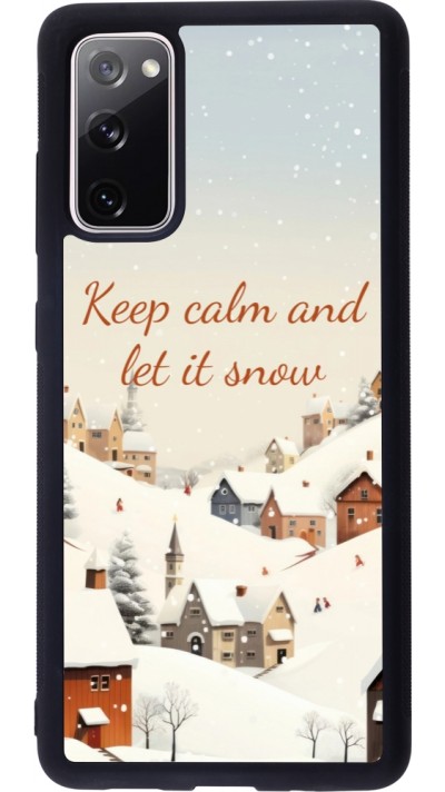 Samsung Galaxy S20 FE 5G Case Hülle - Silikon schwarz Winter 25 Winter Keep calm and let it snow