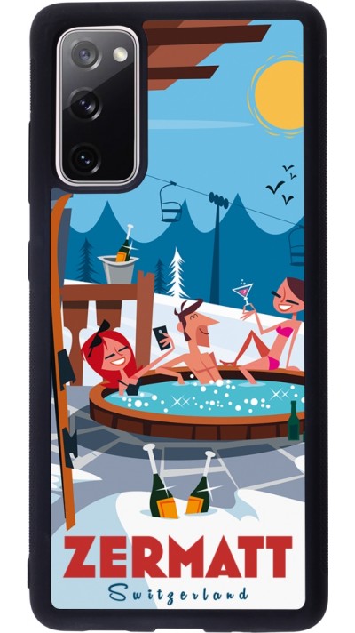 Coque Samsung Galaxy S20 FE 5G - Silicone rigide noir Zermatt Mountain Jacuzzi