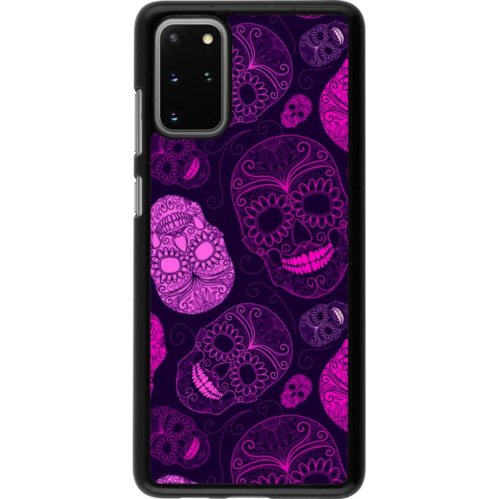 Samsung Galaxy S20+ Case Hülle - Halloween 2023 pink skulls