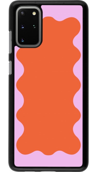Samsung Galaxy S20+ Case Hülle - Wavy Rectangle Orange Pink
