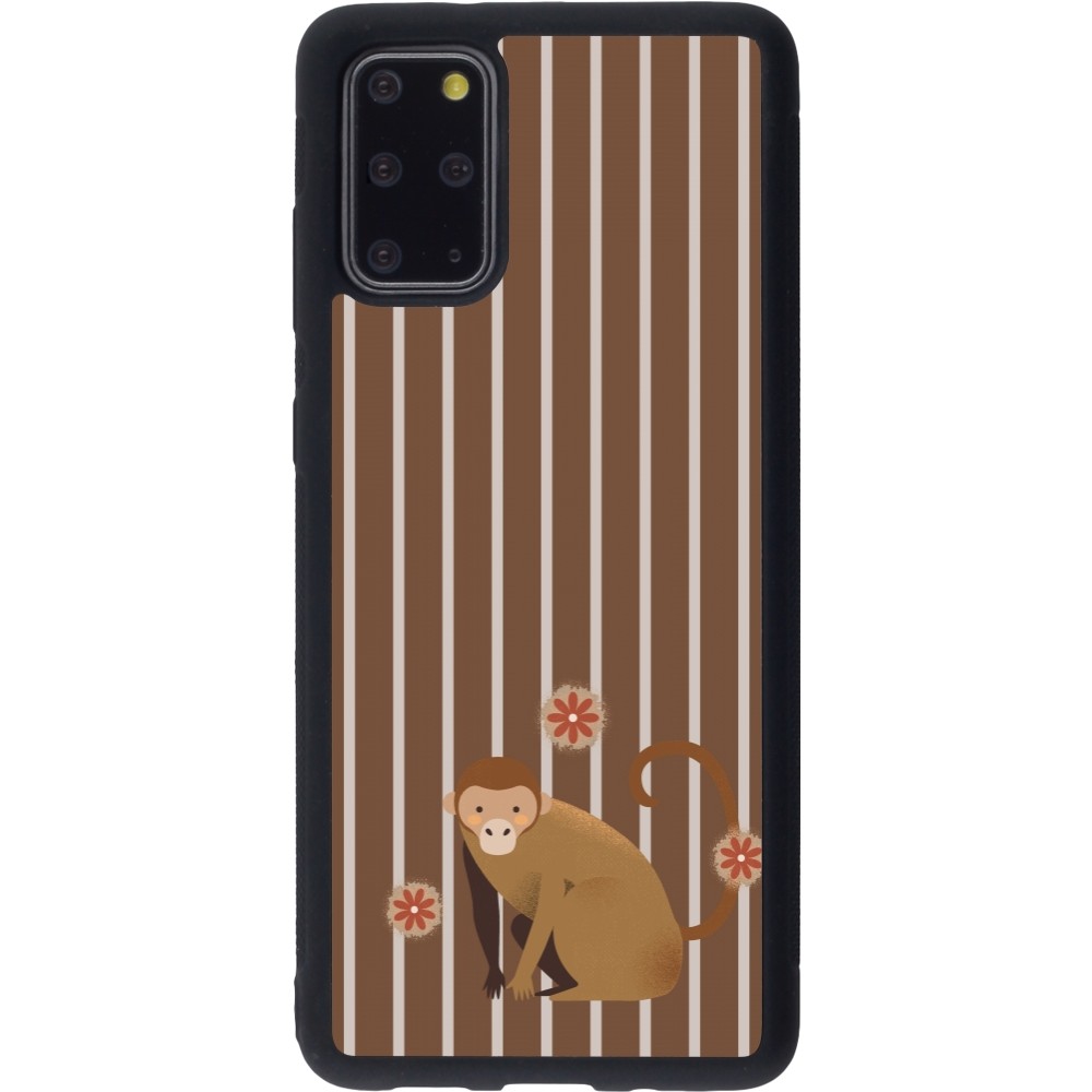 Samsung Galaxy S20+ Case Hülle - Silikon schwarz Monkey with stripes