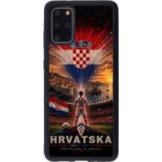 Samsung Galaxy S20+ Case Hülle - Silikon schwarz Fussball Kroatien splash 2026