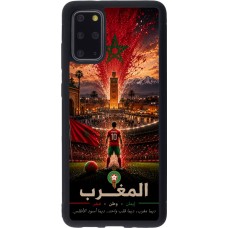 Samsung Galaxy S20+ Case Hülle - Silikon schwarz Fussball Marokko splash 2026