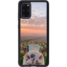 Samsung Galaxy S20+ Case Hülle - Silikon schwarz Cow with tulips 2026