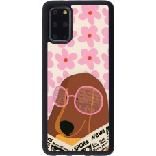 Samsung Galaxy S20+ Case Hülle - Silikon schwarz Dog with newspaper 2026